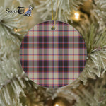 Plaid Christmas Ornaments Scottish Clan MacPherson Hunting Ancient Tartan Ceramic Ornament Plaid Ornaments - Scotstee Shop