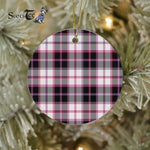 Plaid Christmas Ornaments Scottish Clan MacPherson Hunting Modern Tartan Ceramic Ornament Plaid Ornaments - Scotstee Shop