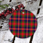 Plaid Christmas Ornaments Scottish Clan MacPherson Modern Tartan Ceramic Ornament Plaid Ornaments - Scotstee Shop