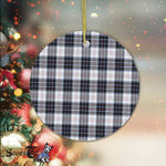 Plaid Christmas Ornaments Scottish Clan MacRae Dress Modern Tartan Ceramic Ornament Plaid Ornaments - Scotstee Shop