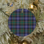Plaid Christmas Ornaments Scottish Clan MacRae Tartan Ceramic Ornament Plaid Ornaments - Scotstee Shop