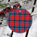 Plaid Christmas Ornaments Scottish Clan MacTavish Tartan Ceramic Ornament Plaid Ornaments - Scotstee Shop