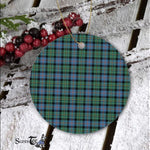 Plaid Christmas Ornaments Scottish Clan Malcolm Ancient Tartan Ceramic Ornament Plaid Ornaments - Scotstee Shop
