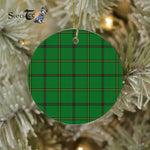 Plaid Christmas Ornaments Scottish Clan Mar Hunting Tartan Ceramic Ornament Plaid Ornaments - Scotstee Shop