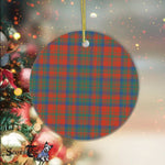 Plaid Christmas Ornaments Scottish Clan Matheson Ancient Tartan Ceramic Ornament Plaid Ornaments - Scotstee Shop