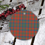 Plaid Christmas Ornaments Scottish Clan Matheson Ancient Tartan Ceramic Ornament Plaid Ornaments - Scotstee Shop