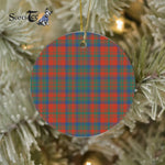 Plaid Christmas Ornaments Scottish Clan Matheson Ancient Tartan Ceramic Ornament Plaid Ornaments - Scotstee Shop