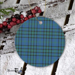 Plaid Christmas Ornaments Scottish Clan Matheson Hunting Ancient Tartan Ceramic Ornament Plaid Ornaments - Scotstee Shop