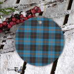 Plaid Christmas Ornaments Scottish Clan Maule Ancient Tartan Ceramic Ornament Plaid Ornaments - Scotstee Shop