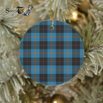 Plaid Christmas Ornaments Scottish Clan Maule Ancient Tartan Ceramic Ornament Plaid Ornaments - Scotstee Shop