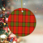 Plaid Christmas Ornaments Scottish Clan Maxton Tartan Ceramic Ornament Plaid Ornaments - Scotstee Shop