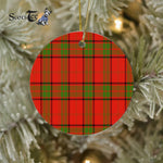 Plaid Christmas Ornaments Scottish Clan Maxton Tartan Ceramic Ornament Plaid Ornaments - Scotstee Shop