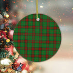 Plaid Christmas Ornaments Scottish Clan Maxwell Hunting Tartan Ceramic Ornament Plaid Ornaments - Scotstee Shop