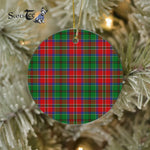 Plaid Christmas Ornaments Scottish Clan McCulloch Tartan Ceramic Ornament Plaid Ornaments - Scotstee Shop