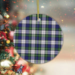 Plaid Christmas Ornaments Scottish Clan Meldrum Gordon Dress Tartan Ceramic Ornament Plaid Ornaments - Scotstee Shop