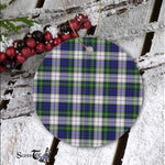 Plaid Christmas Ornaments Scottish Clan Meldrum Gordon Dress Tartan Ceramic Ornament Plaid Ornaments - Scotstee Shop