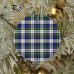 Plaid Christmas Ornaments Scottish Clan Meldrum Gordon Dress Tartan Ceramic Ornament Plaid Ornaments - Scotstee Shop