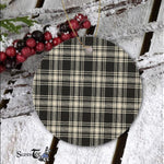 Plaid Christmas Ornaments Scottish Clan MenZies Ancient Tartan Ceramic Ornament Plaid Ornaments - Scotstee Shop