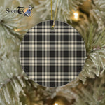 Plaid Christmas Ornaments Scottish Clan MenZies Ancient Tartan Ceramic Ornament Plaid Ornaments - Scotstee Shop