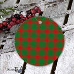 Plaid Christmas Ornaments Scottish Clan Middleton Tartan Ceramic Ornament Plaid Ornaments - Scotstee Shop