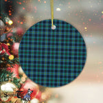 Plaid Christmas Ornaments Scottish Clan Miller Tartan Ceramic Ornament Plaid Ornaments - Scotstee Shop
