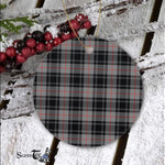 Plaid Christmas Ornaments Scottish Clan Moffat Tartan Ceramic Ornament Plaid Ornaments - Scotstee Shop