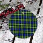 Plaid Christmas Ornaments Scottish Clan Monteith Tartan Ceramic Ornament Plaid Ornaments - Scotstee Shop