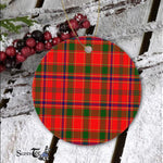 Plaid Christmas Ornaments Scottish Clan Monypenny Tartan Ceramic Ornament Plaid Ornaments - Scotstee Shop