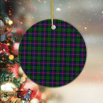 Plaid Christmas Ornaments Scottish Clan Morrison Tartan Ceramic Ornament Plaid Ornaments - Scotstee Shop