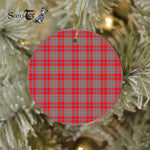 Plaid Christmas Ornaments Scottish Clan Moubray Tartan Ceramic Ornament Plaid Ornaments - Scotstee Shop
