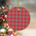 Plaid Christmas Ornaments Scottish Clan Moubray Tartan Ceramic Ornament Plaid Ornaments - Scotstee Shop