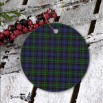 Plaid Christmas Ornaments Scottish Clan Mowat Tartan Ceramic Ornament Plaid Ornaments - Scotstee Shop