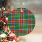 Plaid Christmas Ornaments Scottish Clan Muirhead Tartan Ceramic Ornament Plaid Ornaments - Scotstee Shop