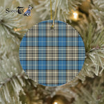 Plaid Christmas Ornaments Scottish Clan Napier Ancient Tartan Ornament,  ceramic ornament, personalized christmas ornaments, christmas tree ornaments, christmas door decorations, Plaid Ornament, Tartan Ceramic Ornament