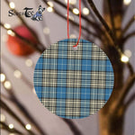 Plaid Christmas Ornaments Scottish Clan Napier Ancient Tartan Ornament,  ceramic ornament, personalized christmas ornaments, christmas tree ornaments, christmas door decorations, Plaid Ornament, Tartan Ceramic Ornament