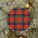 Plaid Christmas Ornaments Scottish Clan Nicolson Ancient Tartan Ornament,  ceramic ornament, personalized christmas ornaments, christmas tree ornaments, christmas door decorations, Plaid Ornament, Tartan Ceramic Ornament
