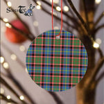 Plaid Christmas Ornaments Scottish Clan Norvel Tartan Ornament,  ceramic ornament, personalized christmas ornaments, christmas tree ornaments, christmas door decorations, Plaid Ornament, Tartan Ceramic Ornament