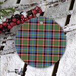 Plaid Christmas Ornaments Scottish Clan Norvel Tartan Ornament,  ceramic ornament, personalized christmas ornaments, christmas tree ornaments, christmas door decorations, Plaid Ornament, Tartan Ceramic Ornament