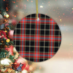 Plaid Christmas Ornaments Scottish Clan Norwegian Night Tartan Ornament,  ceramic ornament, personalized christmas ornaments, christmas tree ornaments, christmas door decorations, Plaid Ornament, Tartan Ceramic Ornament