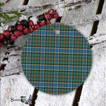 Plaid Christmas Ornaments Scottish Clan Ogilvie Hunting Ancient Tartan Ornament,  ceramic ornament, personalized christmas ornaments, christmas tree ornaments, christmas door decorations, Plaid Ornament, Tartan Ceramic Ornament