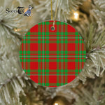 Plaid Christmas Ornaments Scottish Clan Peter Tartan Ornament,  ceramic ornament, personalized christmas ornaments, christmas tree ornaments, christmas door decorations, Plaid Ornament, Tartan Ceramic Ornament