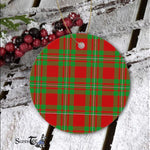 Plaid Christmas Ornaments Scottish Clan Peter Tartan Ornament,  ceramic ornament, personalized christmas ornaments, christmas tree ornaments, christmas door decorations, Plaid Ornament, Tartan Ceramic Ornament