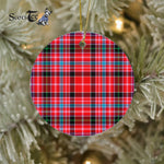 Plaid Christmas Ornaments Scottish Clan Pitblado Tartan Ornament,  ceramic ornament, personalized christmas ornaments, christmas tree ornaments, christmas door decorations, Plaid Ornament, Tartan Ceramic Ornament