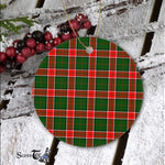 Plaid Christmas Ornaments Scottish Clan Pollock Tartan Ornament,  ceramic ornament, personalized christmas ornaments, christmas tree ornaments, christmas door decorations, Plaid Ornament, Tartan Ceramic Ornament