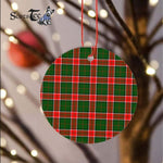Plaid Christmas Ornaments Scottish Clan Pollock Tartan Ornament,  ceramic ornament, personalized christmas ornaments, christmas tree ornaments, christmas door decorations, Plaid Ornament, Tartan Ceramic Ornament