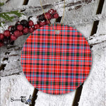 Plaid Christmas Ornaments Scottish Clan Preston Tartan Ornament,  ceramic ornament, personalized christmas ornaments, christmas tree ornaments, christmas door decorations, Plaid Ornament, Tartan Ceramic Ornament