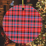 Plaid Christmas Ornaments Scottish Clan Preston Tartan Ornament,  ceramic ornament, personalized christmas ornaments, christmas tree ornaments, christmas door decorations, Plaid Ornament, Tartan Ceramic Ornament