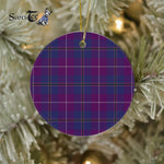 Plaid Christmas Ornaments Scottish Clan Pride Of Glencoe Tartan Ornament,  ceramic ornament, personalized christmas ornaments, christmas tree ornaments, christmas door decorations, Plaid Ornament, Tartan Ceramic Ornament