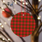 Plaid Christmas Ornaments Scottish Clan Prince Of Rothesay Tartan Ornament,  ceramic ornament, personalized christmas ornaments, christmas tree ornaments, christmas door decorations, Plaid Ornament, Tartan Ceramic Ornament