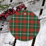Plaid Christmas Ornaments Scottish Clan Prince Of Wales Tartan Ornament,  ceramic ornament, personalized christmas ornaments, christmas tree ornaments, christmas door decorations, Plaid Ornament, Tartan Ceramic Ornament